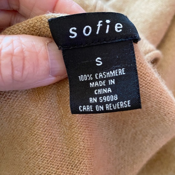 Sofie Cashmere Beautiful brown sweater NWOT - Picture 3 of 3
